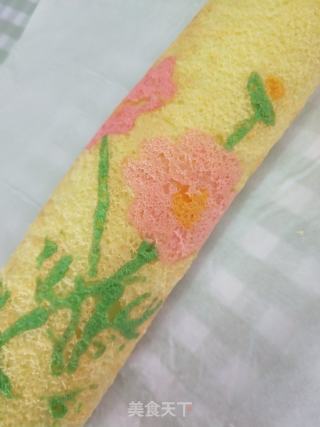 手绘蛋糕卷~格桑花的做法步骤：10