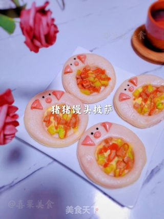 非一般的猪猪馒头披萨的做法