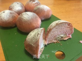 火龙果麻薯软欧包的做法