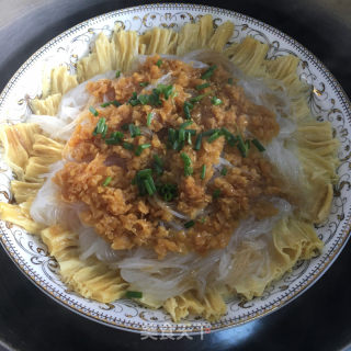 蒜蓉粉丝蒸腐竹的做法步骤：6