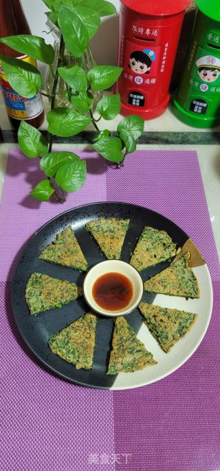 黑全麦粉韭菜鸡蛋饼的做法