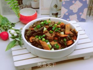 肉片烧榛蘑的做法