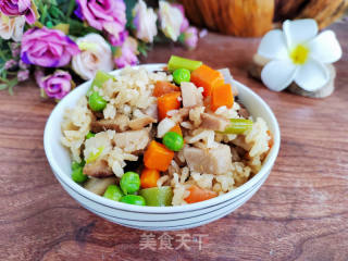 咸肉香芋焖饭的做法步骤：9