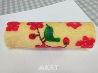 彩绘蛋糕卷的做法步骤：15