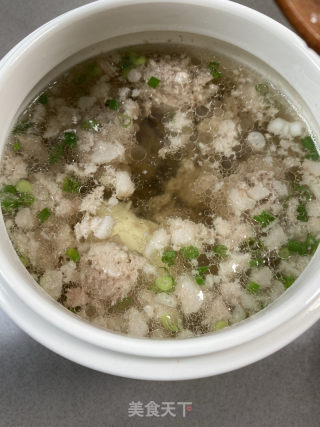 肉泥荷包蛋汤汽水肉的做法步骤：8