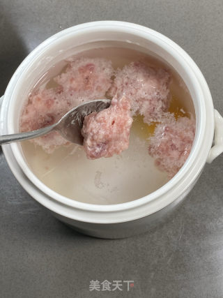 肉泥荷包蛋汤汽水肉的做法步骤：5