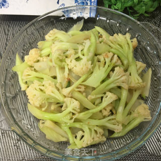 油渣炒有机花菜的做法