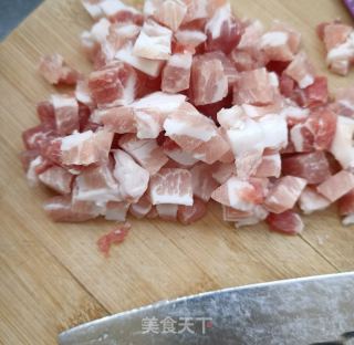 彩色蒜苔肉丁包的做法步骤：9