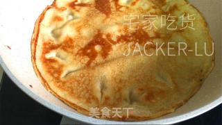 全麦鸡蛋饼，搅和搅和就是美味，松软又饱腹。的做法步骤：5