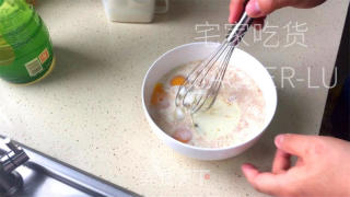 全麦鸡蛋饼，搅和搅和就是美味，松软又饱腹。的做法步骤：1