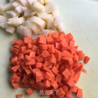 腊肠胡萝卜土豆焖饭的做法步骤：3