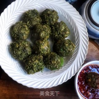 玉米面茵陈团子的做法
