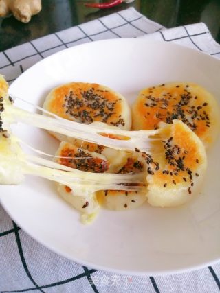 奶香山药芝士糯米饼的做法