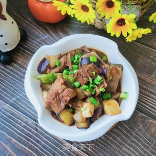 大骨头炖茄子的做法