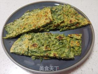 白蒿鸡蛋煎饼的做法