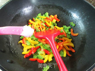 彩椒炒苦瓜的做法步骤：8