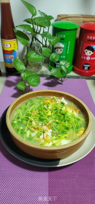 豆苗鸡蛋汤的做法步骤：9