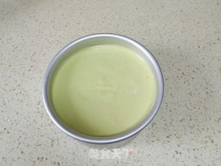 6寸绿茶粉古早蛋糕的做法步骤：14