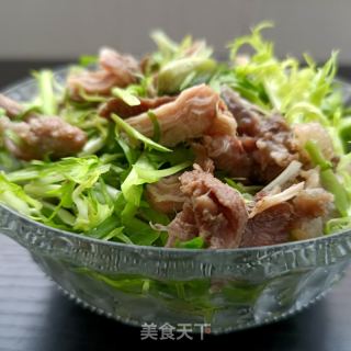 苦菊拌剔骨肉的做法