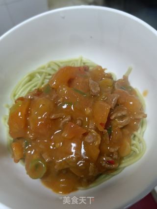 番茄肉绍盖浇面的做法