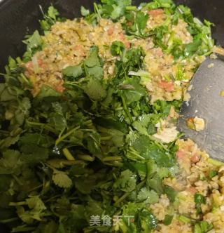 香菜炒饭的做法