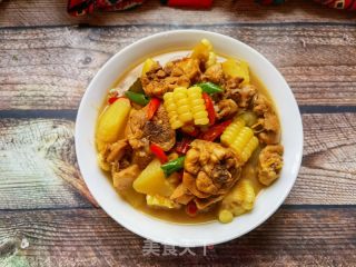 糯玉米土豆炖鸡腿的做法步骤：23