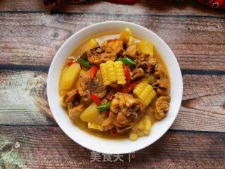 糯玉米土豆炖鸡腿的做法步骤：22
