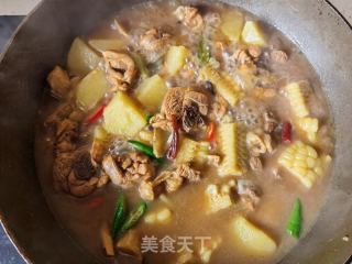 糯玉米土豆炖鸡腿的做法步骤：21