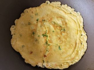 鸡毛菜鸡蛋煎饼的做法步骤：10