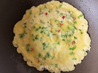 鸡毛菜鸡蛋煎饼的做法步骤：9