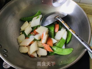山药炒荷兰豆的做法步骤：7