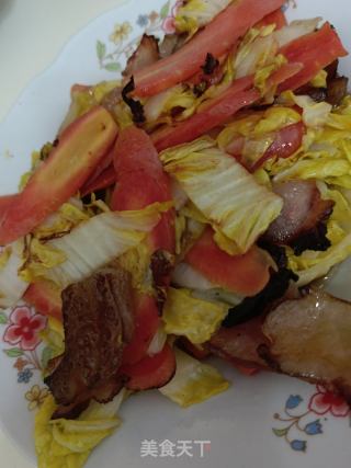 腊肉炒白菜的做法