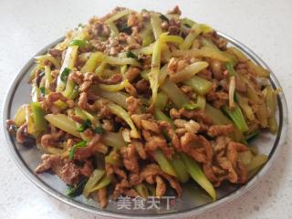 莴笋炒肉丝的做法步骤：7