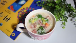 腊肉西蓝花粥的做法