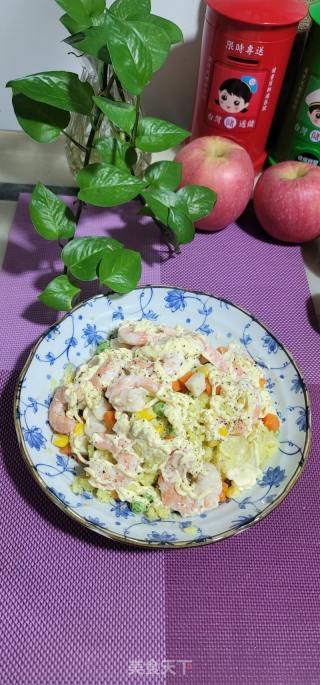 虾仁时蔬土豆泥沙拉
