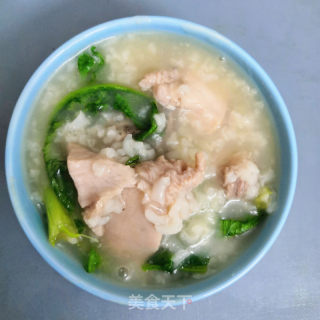 青菜排骨粥的做法