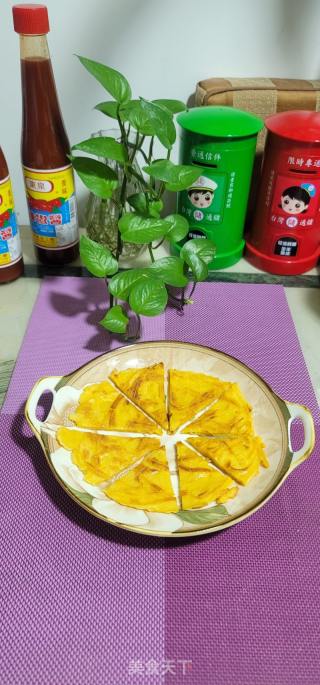南瓜鸡蛋煎饼的做法步骤：7