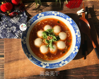 酸辣鲜肉汤圆  #元宵节#