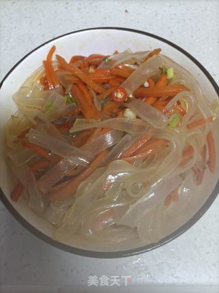 绿豆粉皮拌胡萝卜丝的做法
