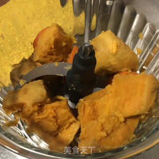 红薯花样馒头的做法步骤：2