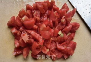 西红柿豆芽肉丝蒸卤面的做法步骤：3