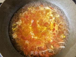 西红柿豆芽蛋花汤的做法步骤：14
