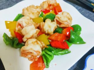 五彩虾球的做法