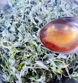 粉蒸白蒿的做法步骤：4