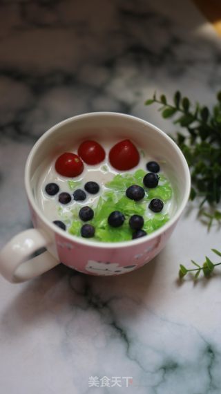 牛奶燕麦拌水果的做法步骤：7