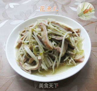糟香猪肚炒绿豆芽的做法