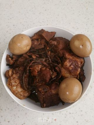 干豆角炖排骨配卤蛋的做法步骤：8