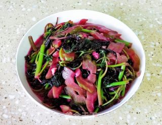苦瓜炒苋菜的做法步骤：8
