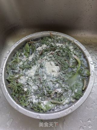 蒸白蒿的做法步骤：2