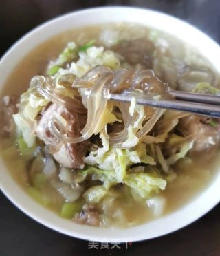 排骨白菜炖粉条的做法